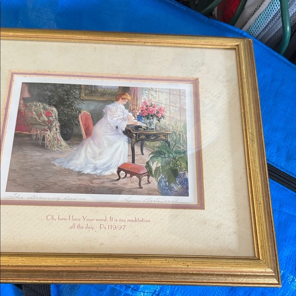 Framed Art Print with Gold Frame Psalm 119:97 used - Picture 7 of 10